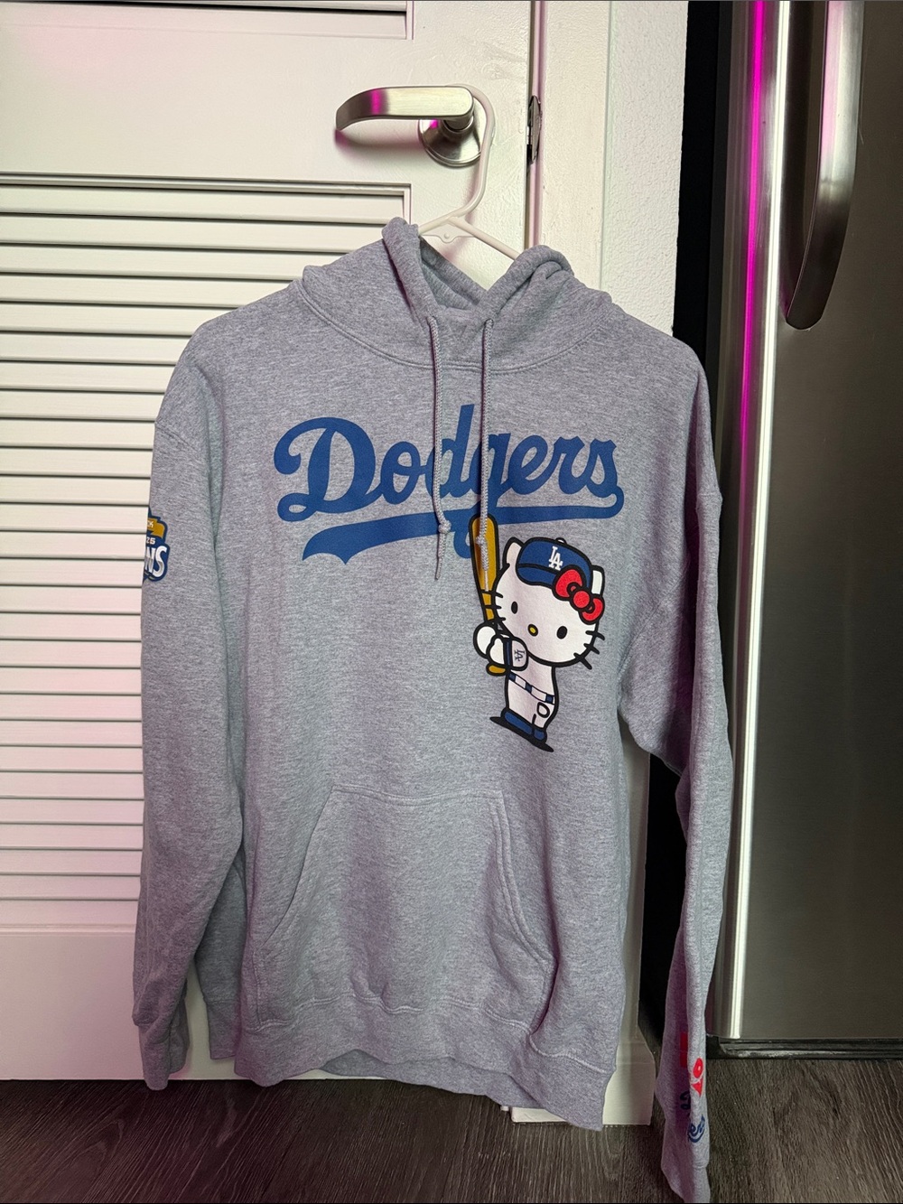 Los Angeles Dodgers x Hello Kitty Night Gray Hoodie